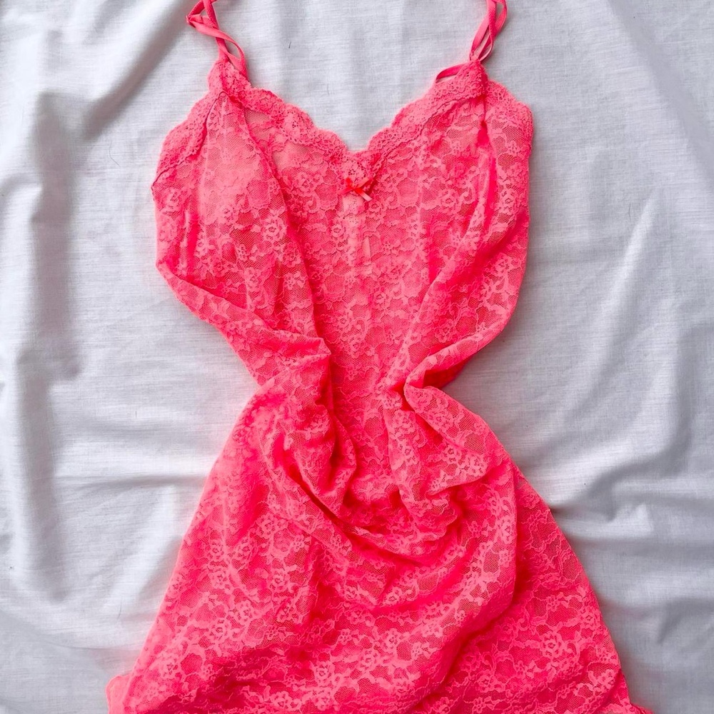 Victoria's Secret Vibrant Pink Lace Lingerie